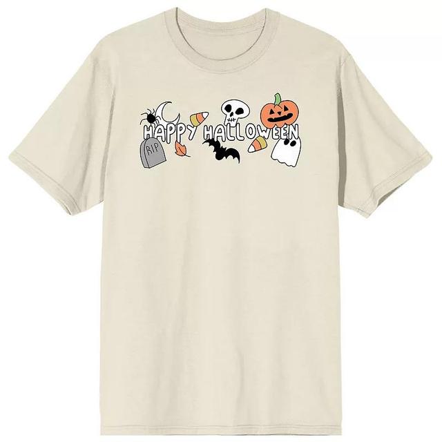 Mens Cartoon Happy Halloween Graphic Tee Product Image