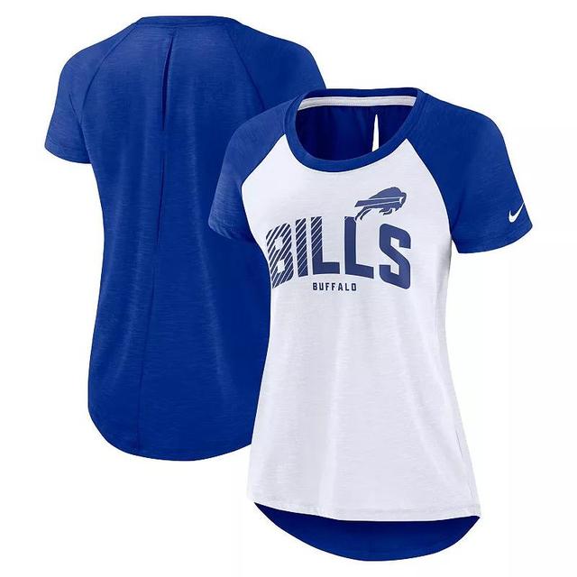 Womens Nike /Heather Royal Buffalo Bills Back Cutout Raglan T-Shirt Product Image