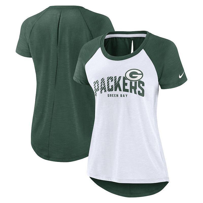 Womens Nike /Heather Royal New York Giants Back Cutout Raglan T-Shirt Product Image