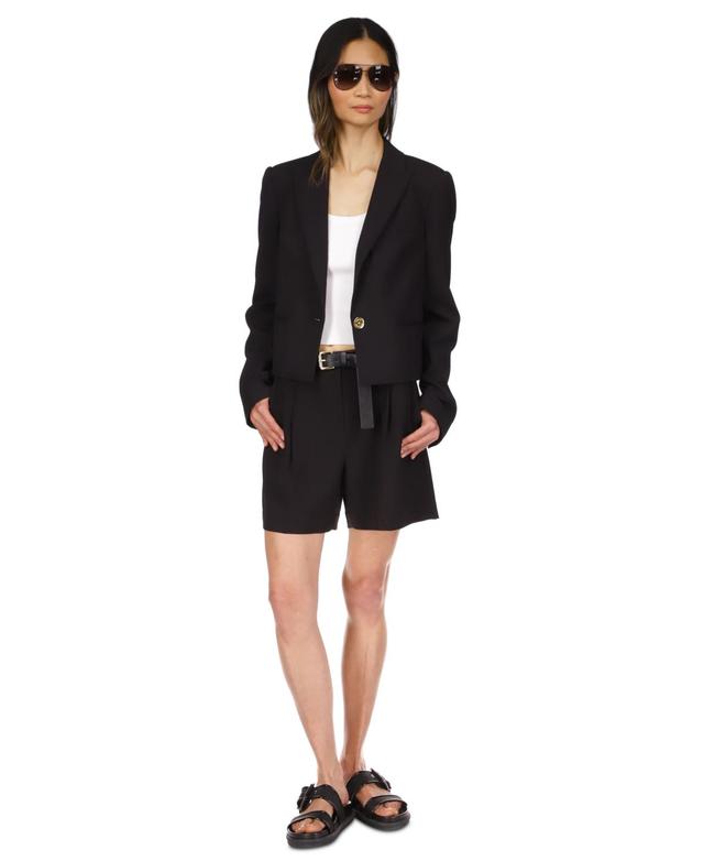 Michael Michael Kors Womens Cropped Peak-Lapel Blazer Product Image