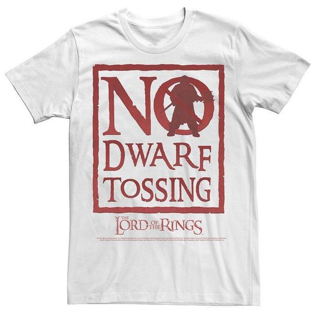 Mens Lord Of The Rings No Dwarf Tossing Poster Tee Product Image