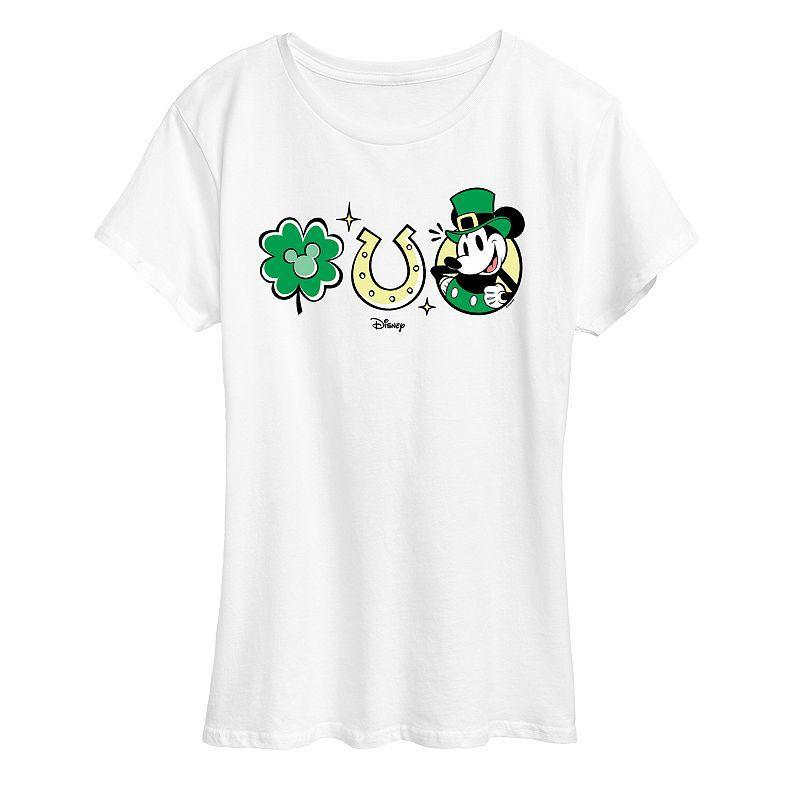 Disneys Mickey Mouse Womens St. Patricks Icons Graphic Tee Product Image