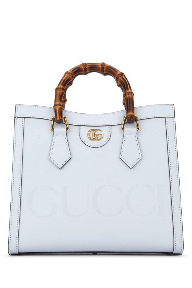 GUCCI Blue Diana Small Leather Tote Bag Product Image