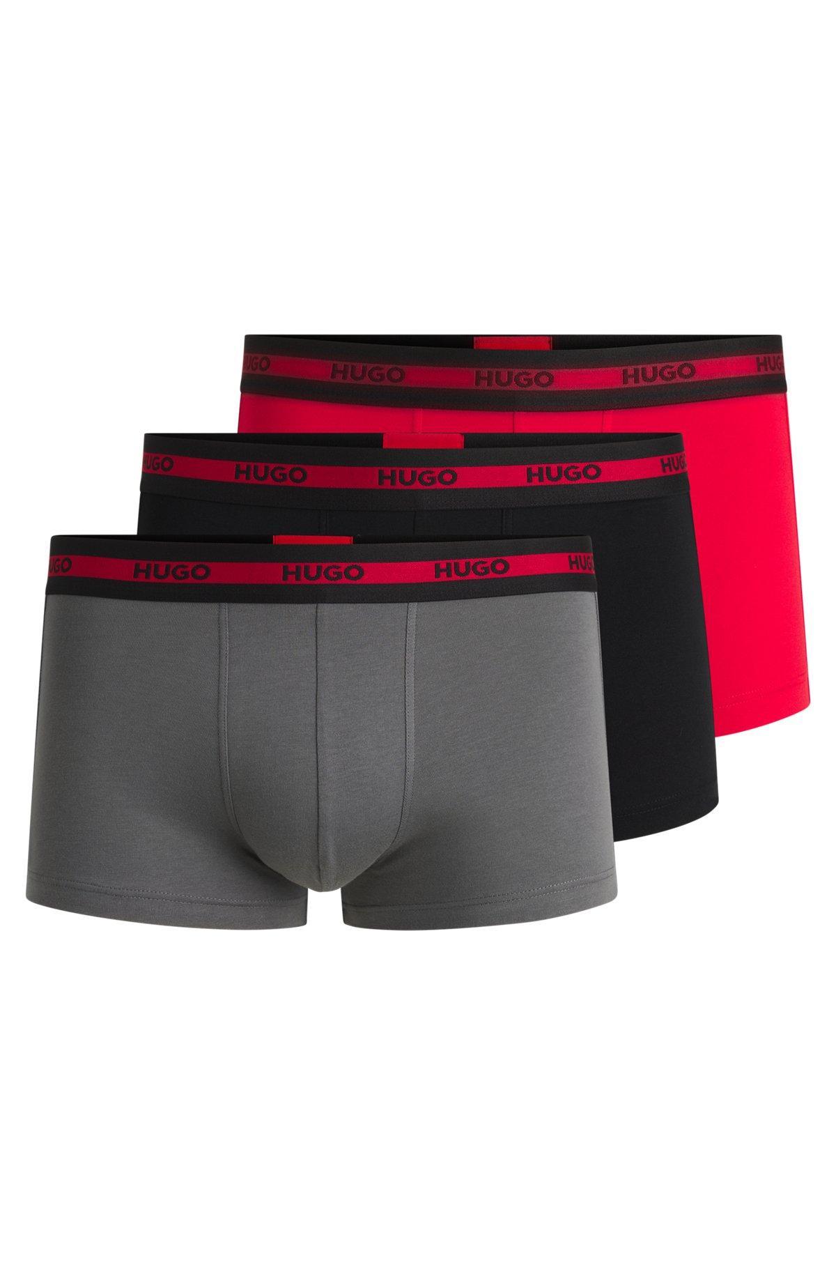 Three-pack of stretch-cotton trunks with logo waistbands Product Image