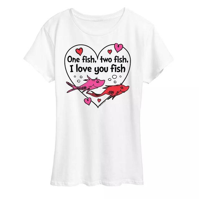 Womens Dr. Seuss I Love You Fish Graphic Tee Product Image