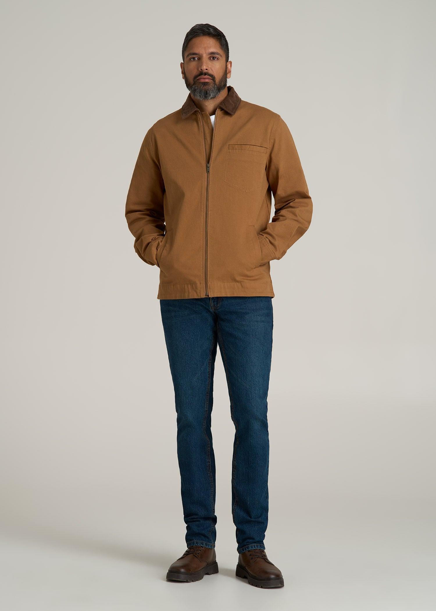 LJ Twill Shop Jacket for Tall Men in Dusty Brown Male Product Image