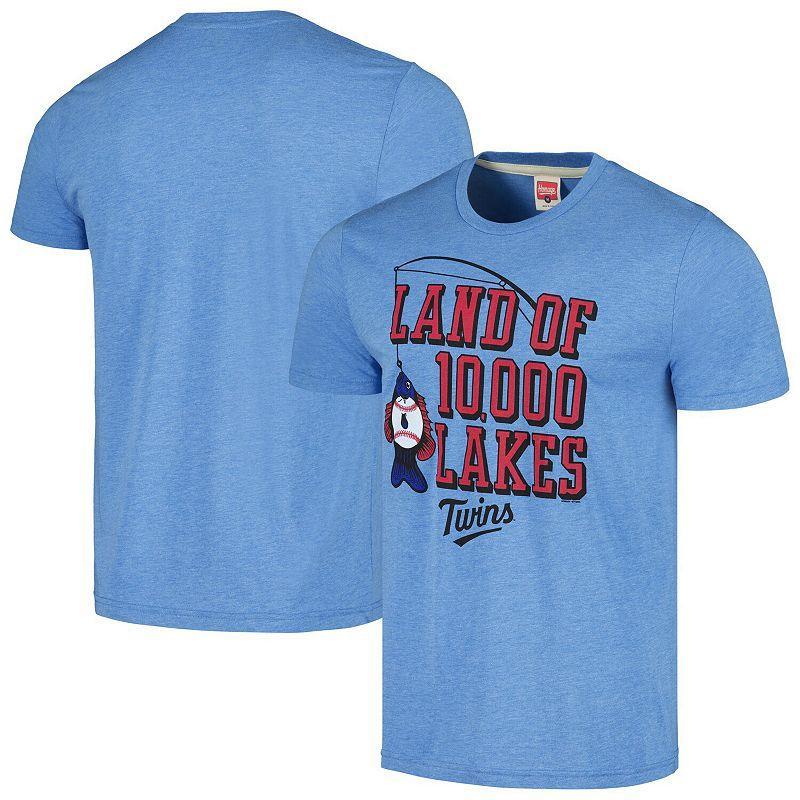 Mens Homage Blue Minnesota Twins Land of 10,000 Lakes Hyper Local Tri-Blend T-Shirt Product Image