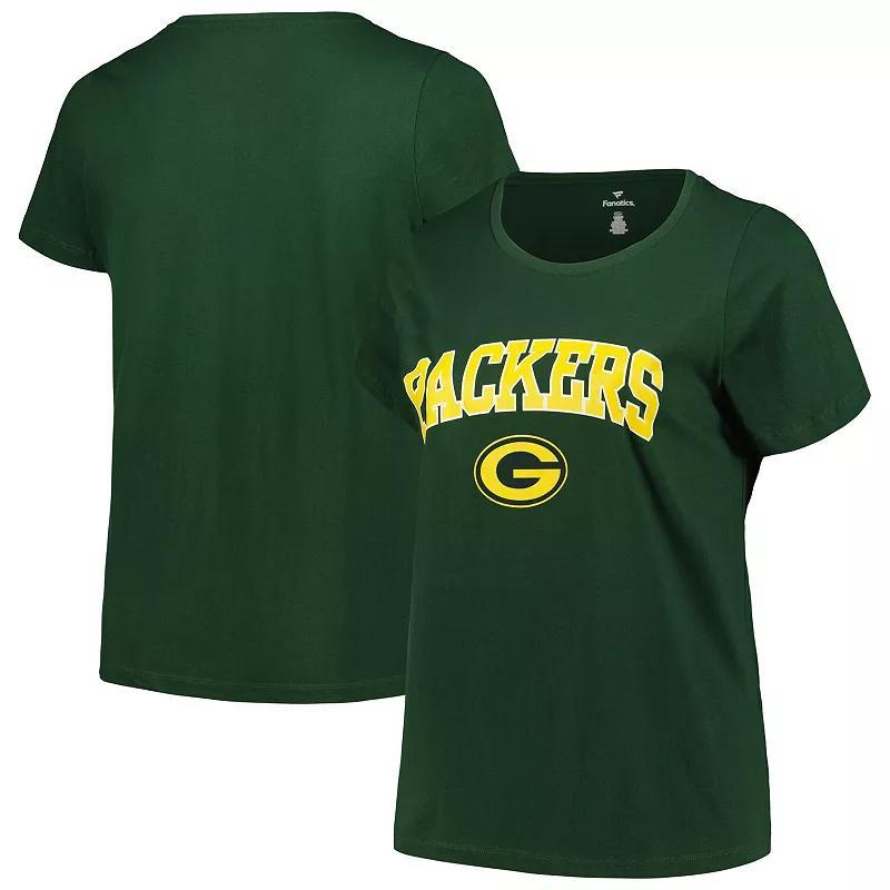 Womens Fanatics Branded Bay Packers Arch Over Logo Plus Size T-Shirt Product Image