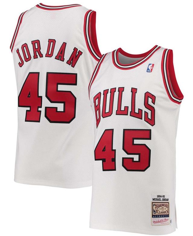 Mens Mitchell & Ness Michael Jordan White Chicago Bulls 1994-95 Hardwood Classics Authentic Player Jersey - White Product Image