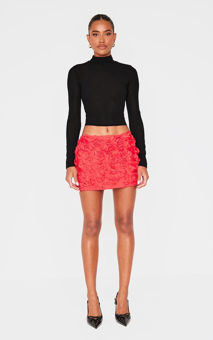  Red Rose Organza Mini Skirt product image