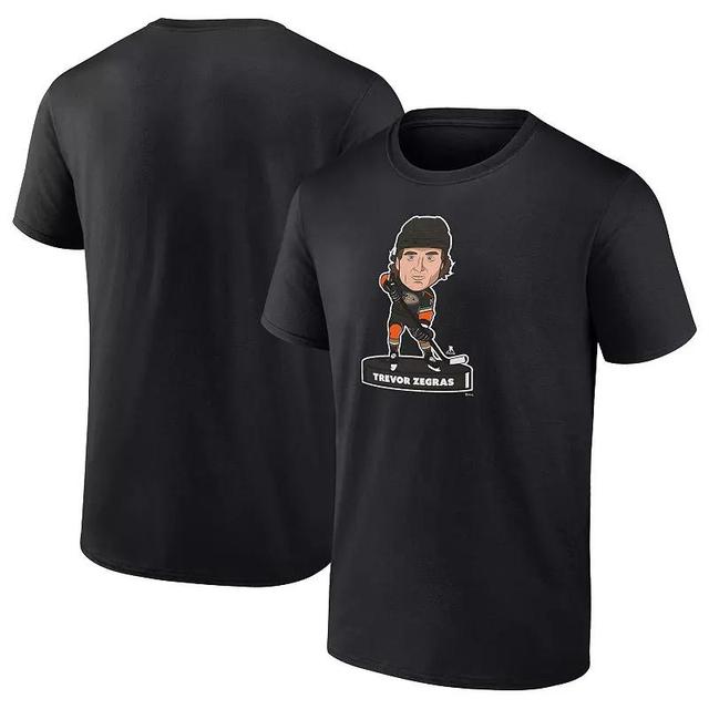 Mens Fanatics Branded Trevor Zegras Black Anaheim Ducks Player Bobblehead T-Shirt Product Image