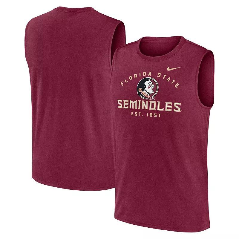 Nike Mens Garnet Florida State Seminoles Primetime Legend Lock Up Performance Muscle Tank Top Product Image