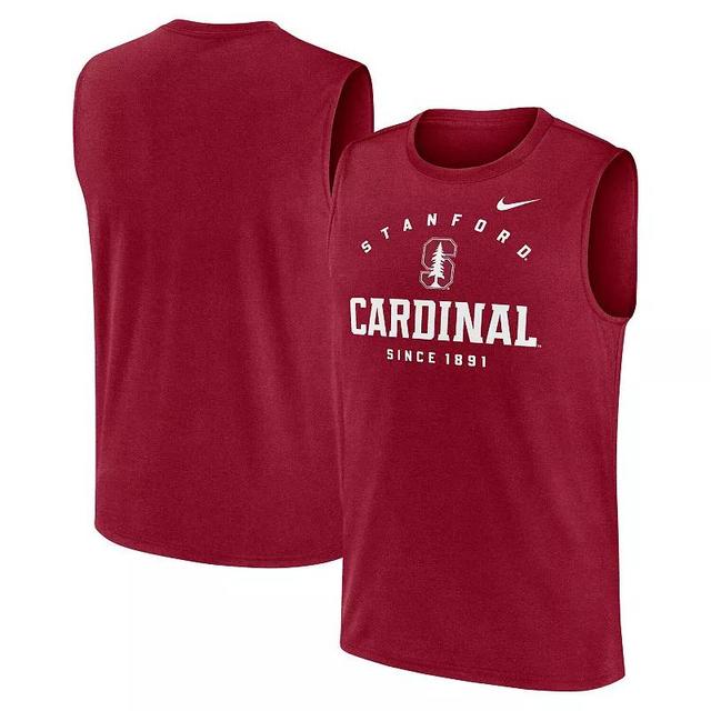 Mens Nike Cardinal Stanford Cardinal Primetime Legend Lock Up Performance Muscle Tank Top Product Image