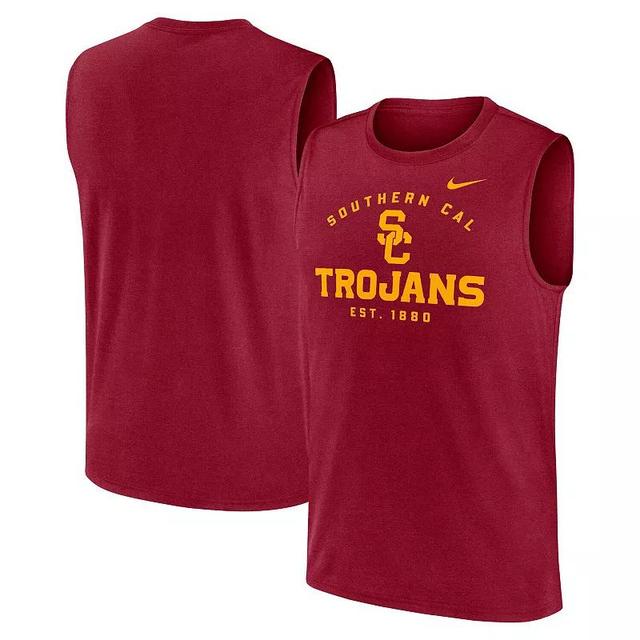 Mens Nike Cardinal USC Trojans Primetime Legend Lock Up Performance Muscle Tank Top Product Image