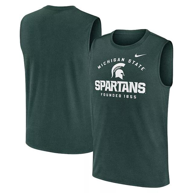 Mens Nike Michigan State Spartans Primetime Legend Lock Up Performance Muscle Tank Top Product Image