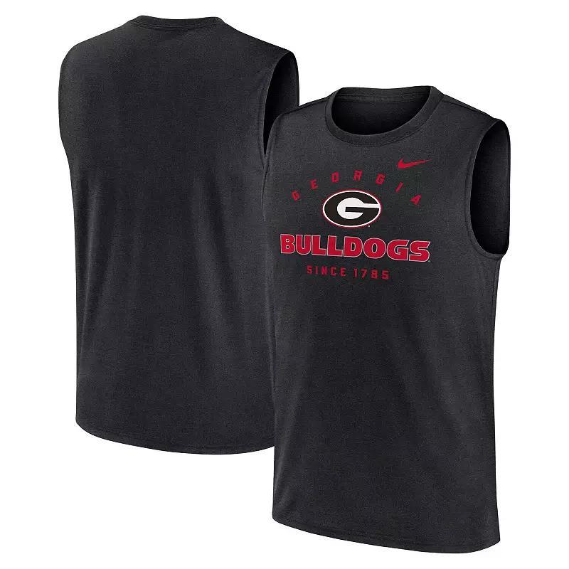 Mens Nike Georgia Bulldogs Primetime Legend Lock Up Performance Muscle Tank Top Product Image