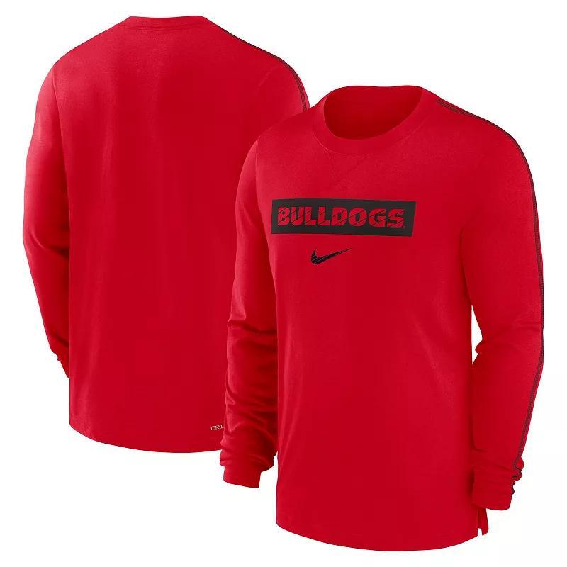 Mens Nike Georgia Bulldogs 2024 Sideline Player Tri-Blend Performance Long Sleeve T-Shirt Product Image