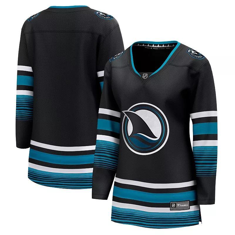 Womens Fanatics Branded Black San Jose Sharks Alternate Premier Breakaway Jersey Product Image