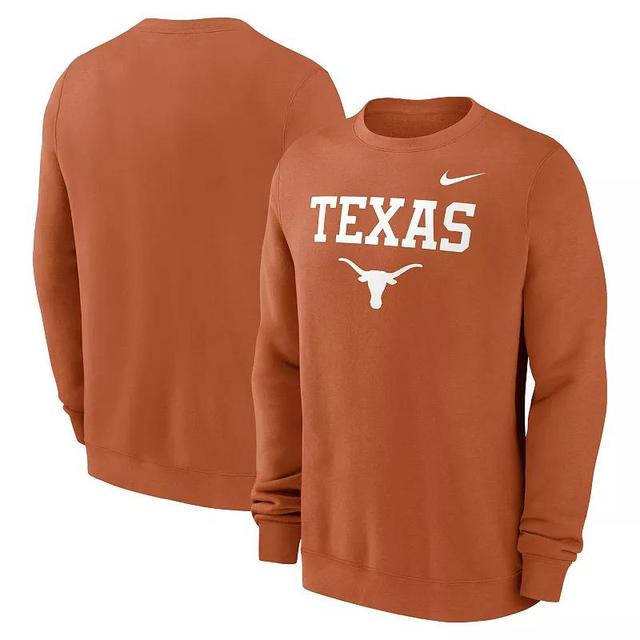 Texas Longhorns Primetime Primary Stack Nike Mens College Pullover Crew Product Image