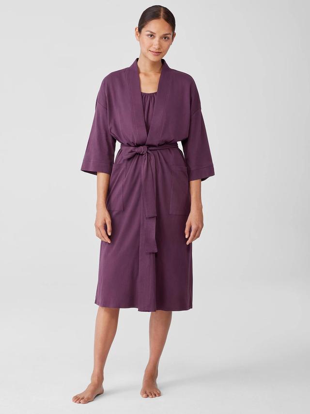 EILEEN FISHER Organic Cotton Interlock Sleep Robefemale Product Image