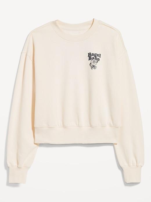 SoComfy Crop Graphic Sweatshirt Product Image