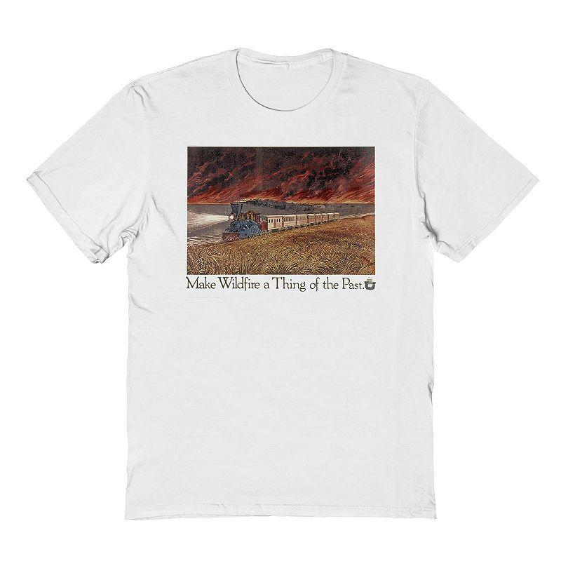 Mens Smokey Bear Train Tracks Graphic Tee Product Image