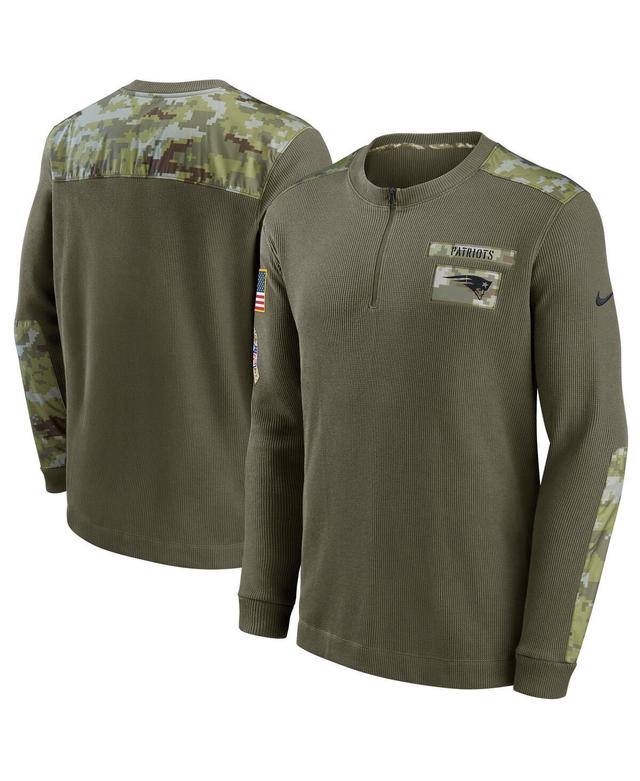 Men's Nike Olive Chicago Bears 2021 Salute To Service Henley Long Sleeve Thermal Top Product Image