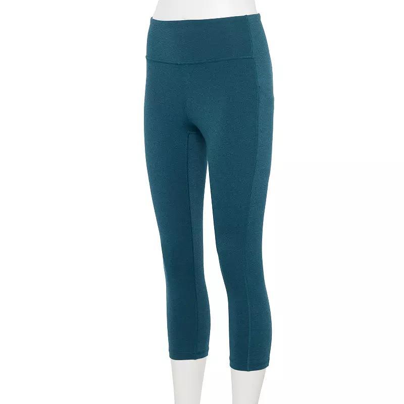 Petite Tek Gear Ultrastretch Pocket High-Waisted Capri Leggings, Womens Product Image