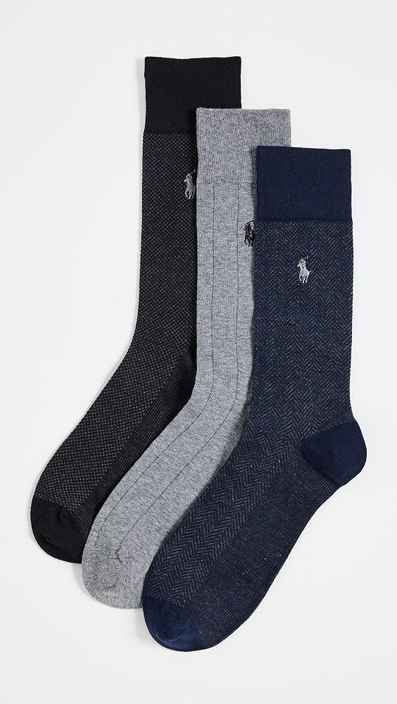 Polo Ralph Lauren 3 Pack Classic Pattern Dress Socks | Shopbop Product Image