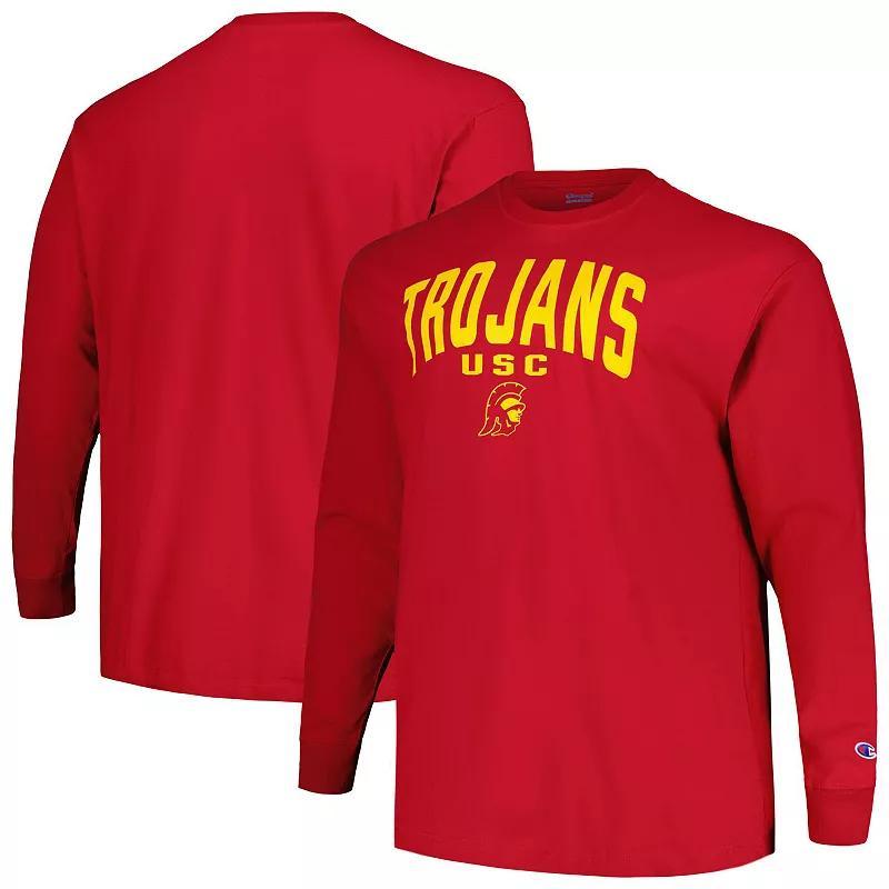 Mens Champion Cardinal USC Trojans Big & Tall Arch Long Sleeve T-Shirt Product Image