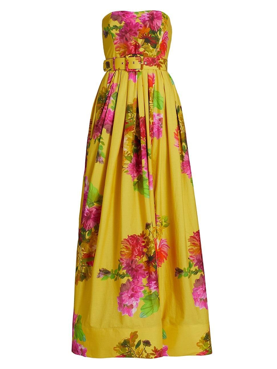 Womens Greenfield Floral Strapless Maxi Dress Product Image