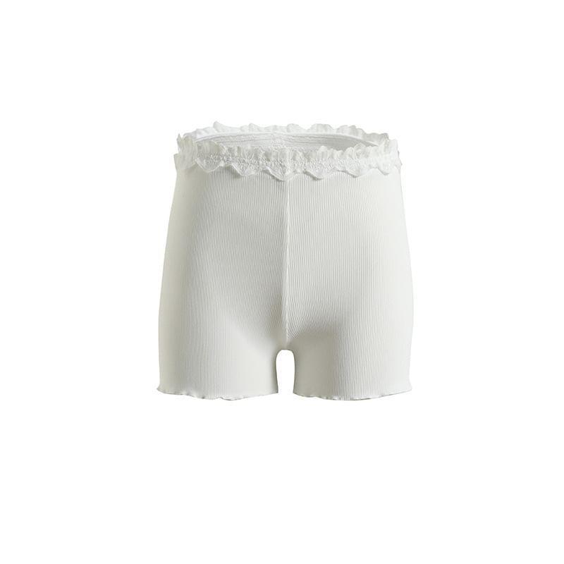 High Waist Plain Ruffled Undershorts Product Image