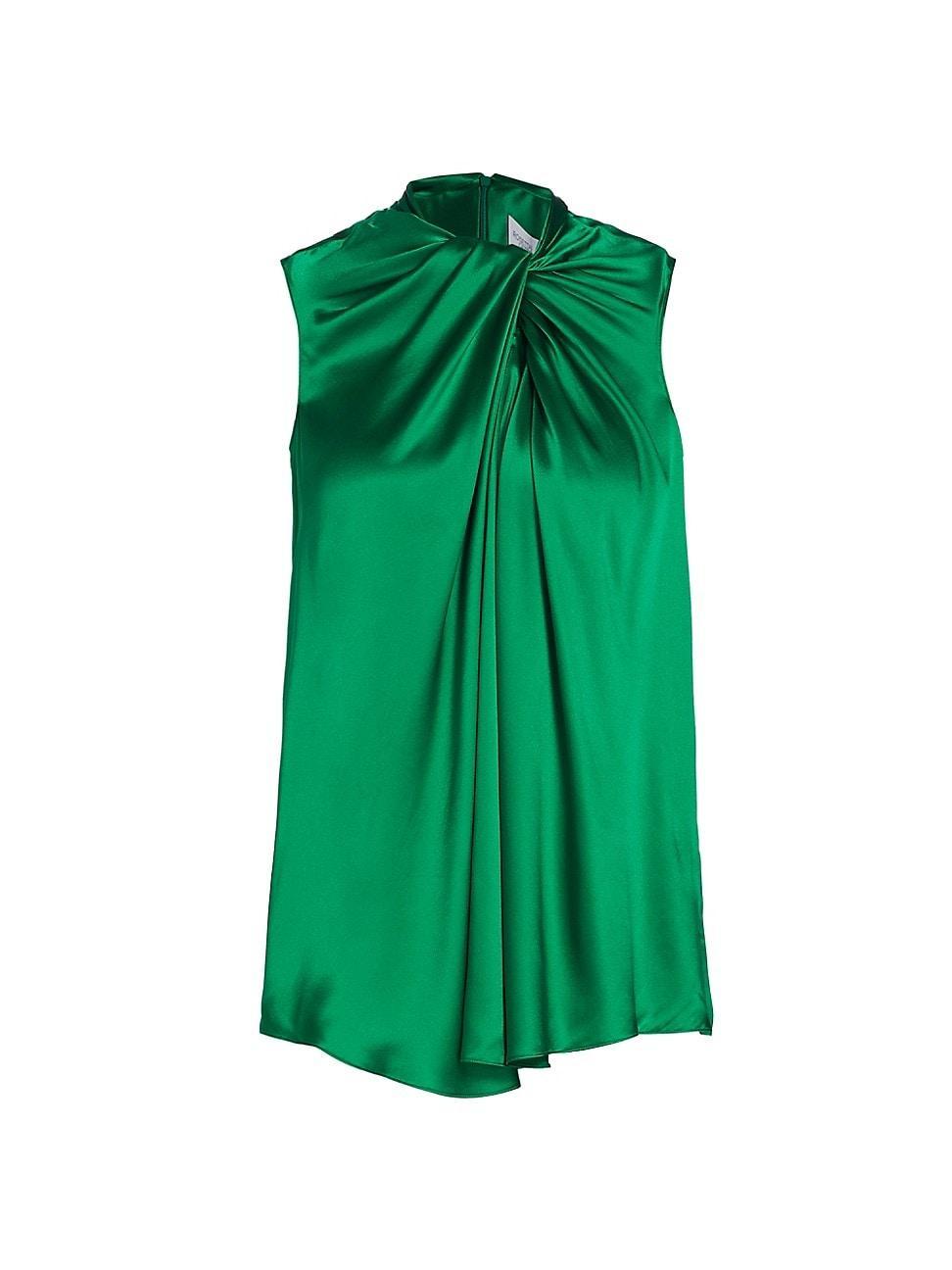 Womens Silk Twisted Sleeveless Top Product Image