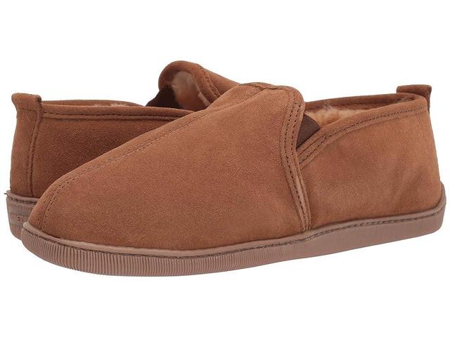 Minnetonka Twin Gore Sheepskin (Golden ) Men's Slippers Product Image