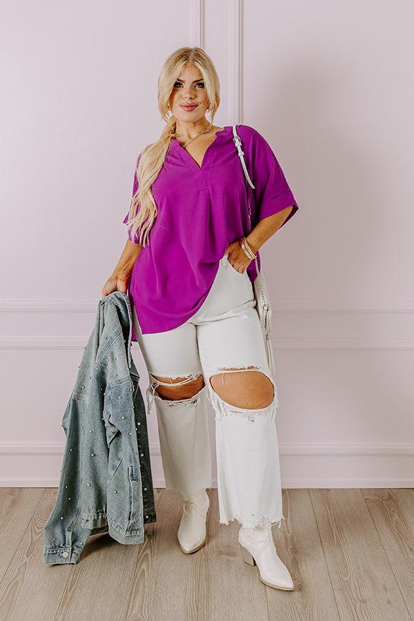 City Escape Shift Top in Orchid Curves Product Image