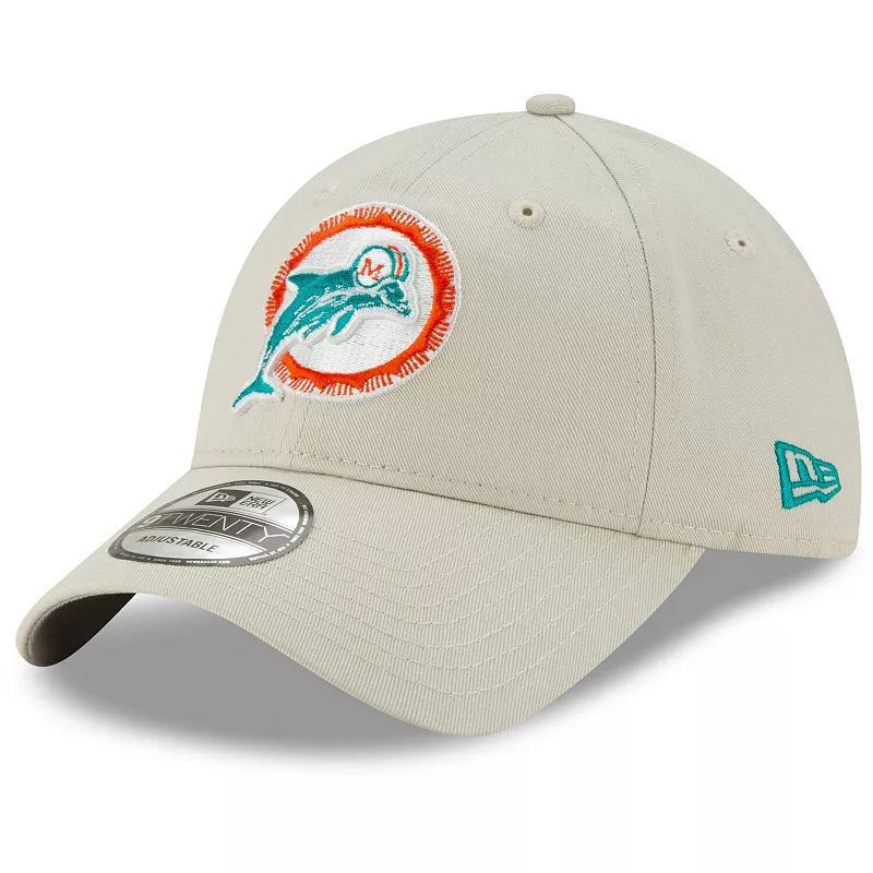 Mens New Era Khaki Miami Dolphins Historic Playmaker 9TWENTY Adjustable Hat Product Image