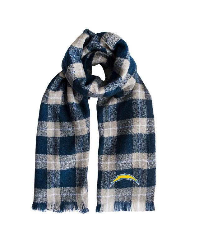 Womens Little Earth Los Angeles Chargers Plaid Blanket Scarf - Navy Product Image