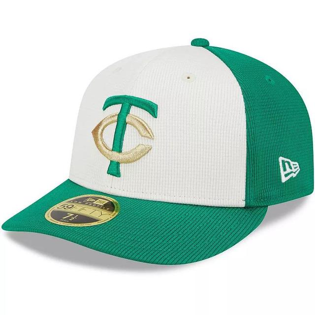 Mens New Era White Minnesota Twins 2024 St. Patricks Day Low Profile 59FIFTY Fitted Hat - White Product Image