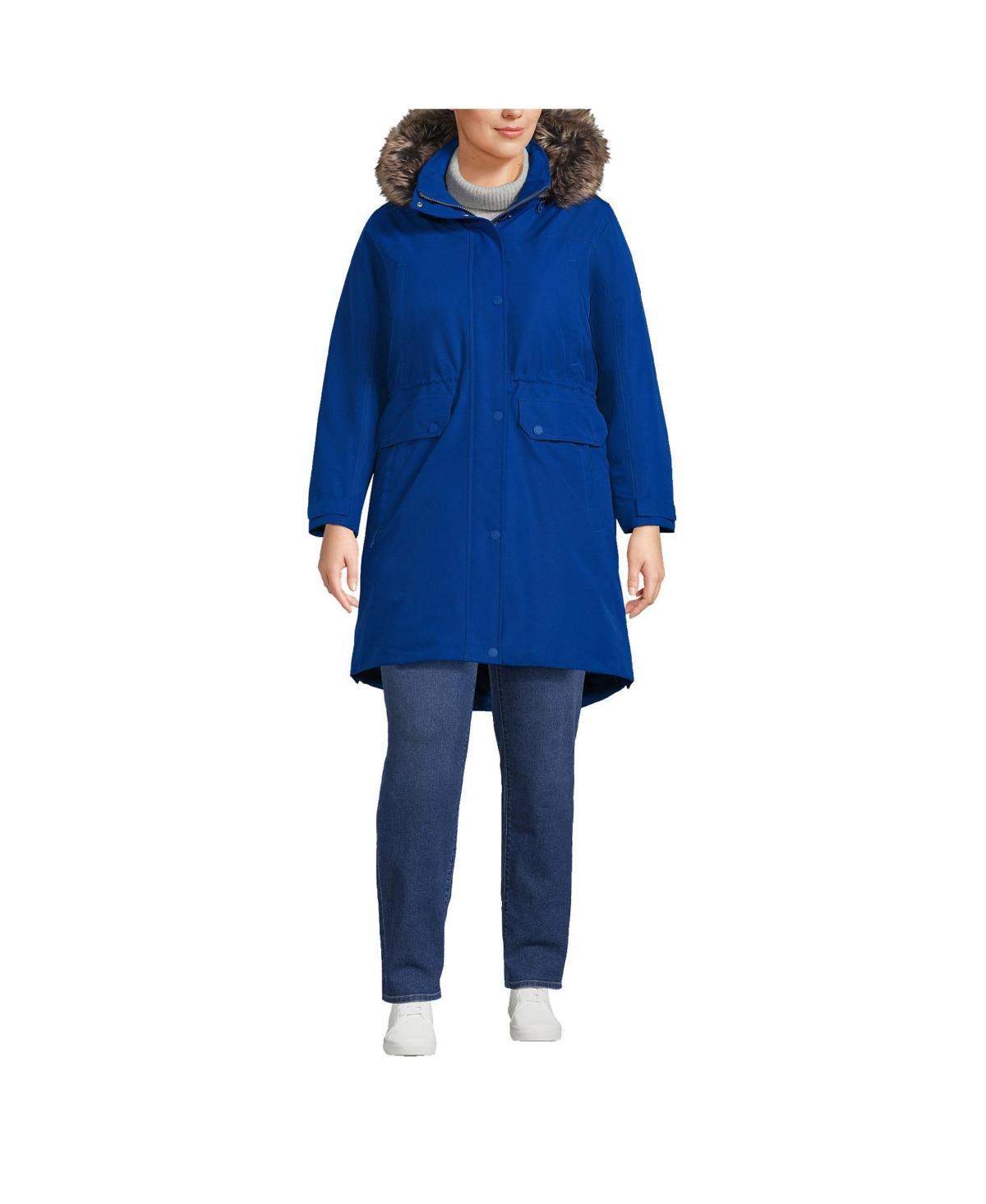 Plus Size Lands End Expedition Down Waterproof Winter Parka, Womens Fresh Green Product Image