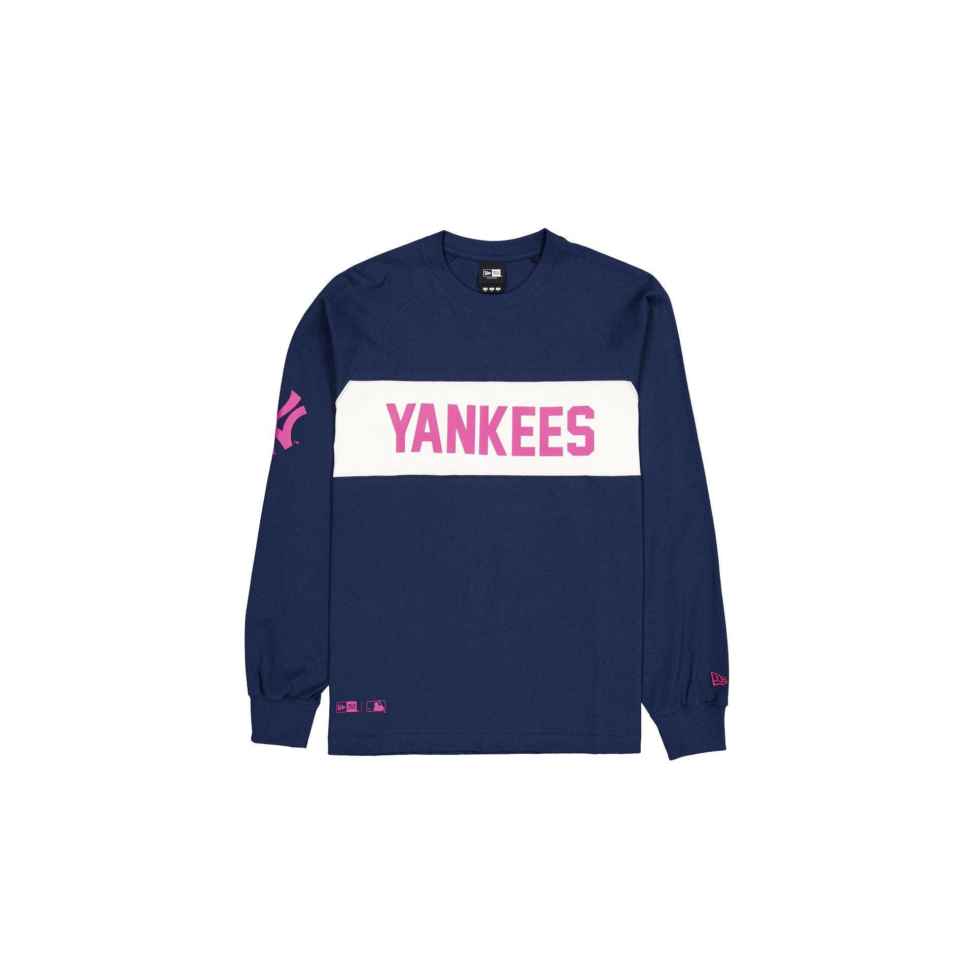 New York Yankees Color Block Douglas Fir Long Sleeve T-Shirt Male Product Image