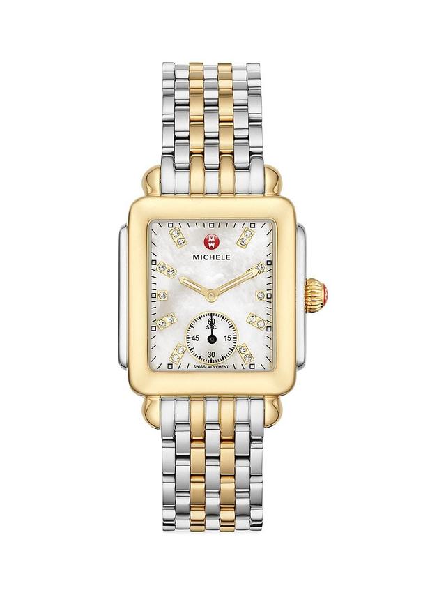 MICHELE Deco Mid Diamond Dial Bracelet Watch, 29mm Product Image