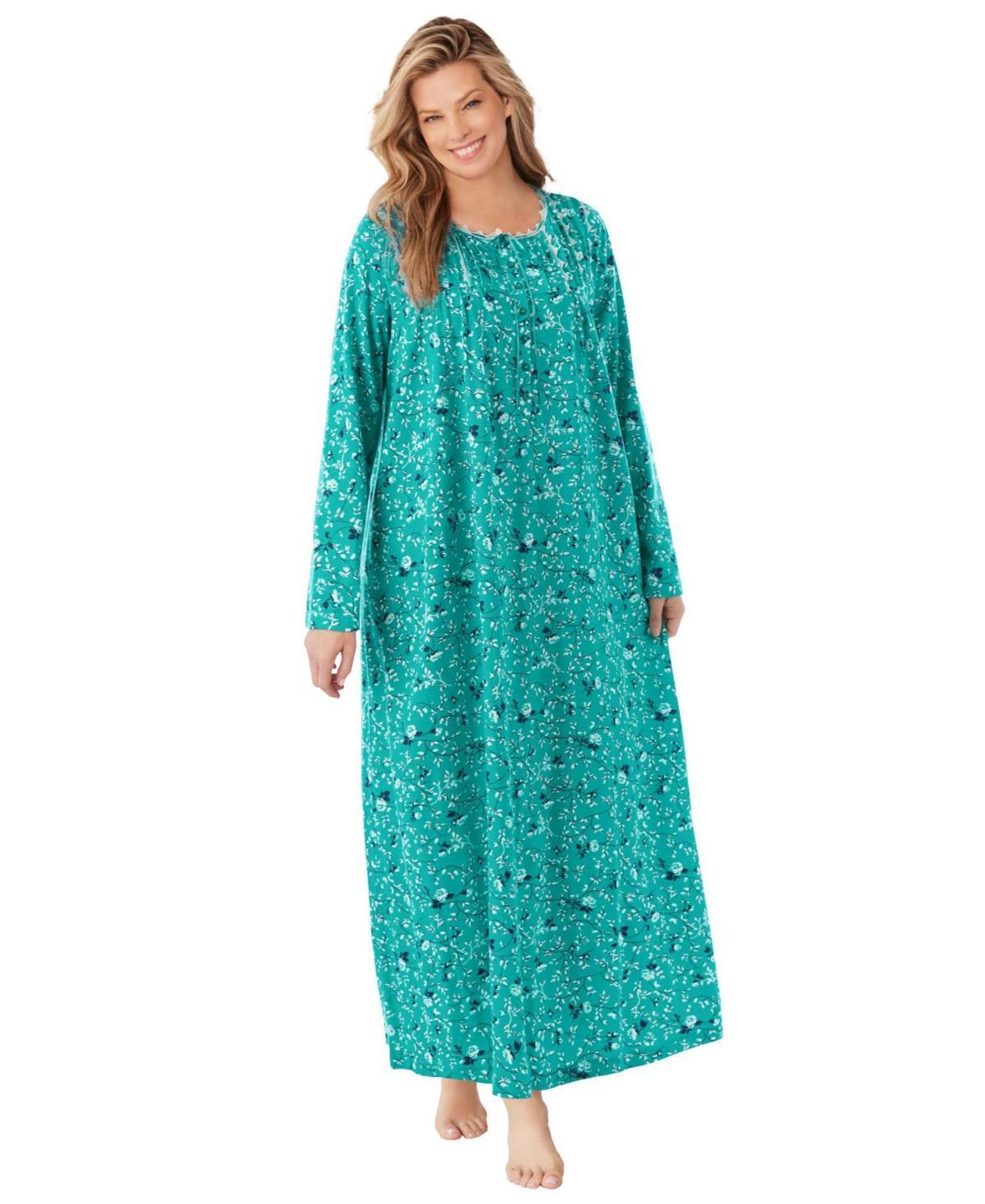 Dreams & Co. Womens Floral Knit Gown Product Image