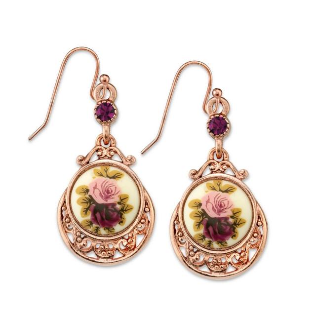 1928 Flower Drop Earrings, Womens, Multi Product Image