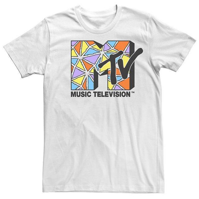 Mens MTV Colorful Abstract Triangles Short Sleeve Tee Product Image