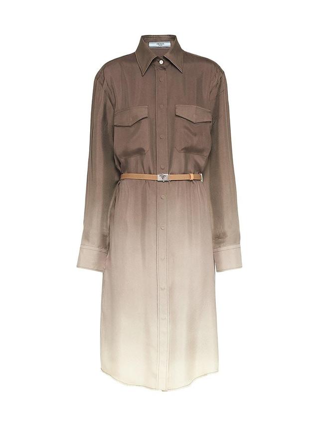 Womens Silk Twill Shirt Dress Product Image