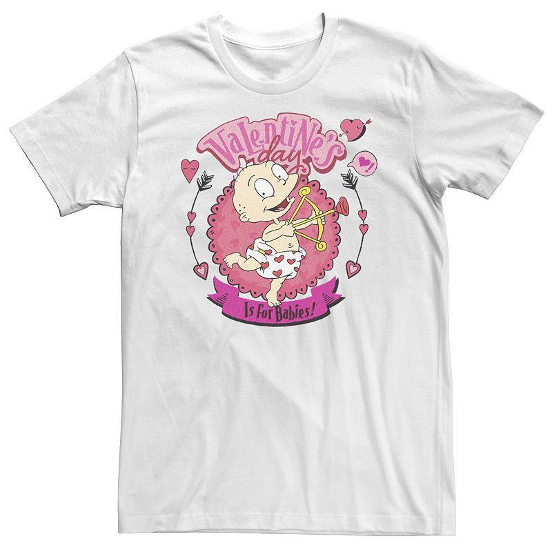 Big & Tall Rugrats Valentines Day Is For Babies! Cupid Tommy Portrait Tee, Mens, Size: 3XL, White Product Image