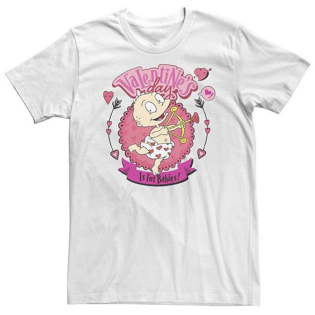 Big & Tall Rugrats Valentines Day Is For Babies! Cupid Tommy Portrait Tee, Mens, Size: 3XL, White Product Image