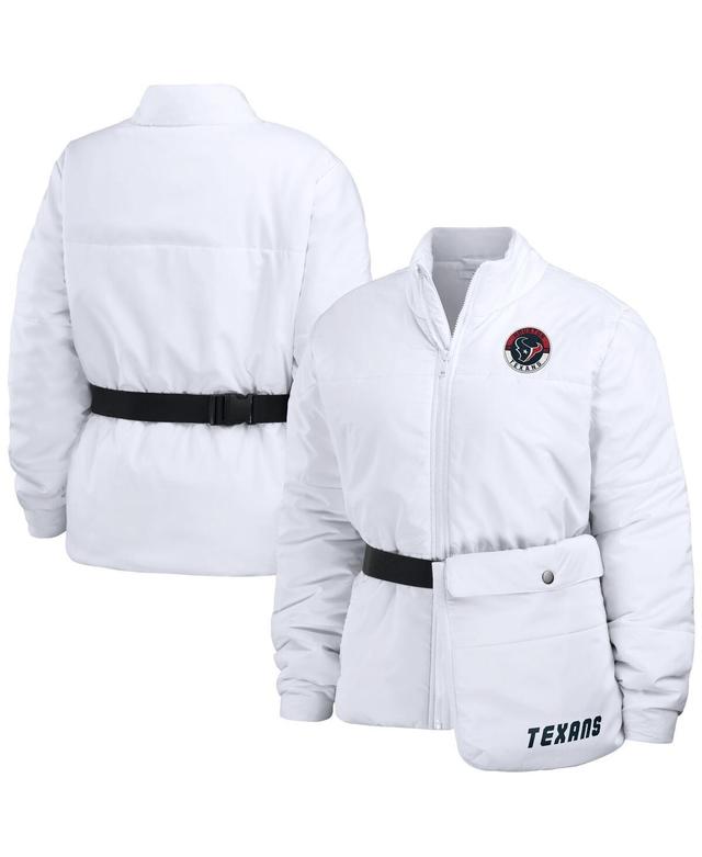 Womens Wear by Erin Andrews White Houston Texans Packaway Full-Zip Puffer Jacket Product Image