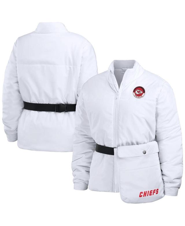 Womens Wear by Erin Andrews White Kansas City Chiefs Packaway Full-Zip Puffer Jacket Product Image