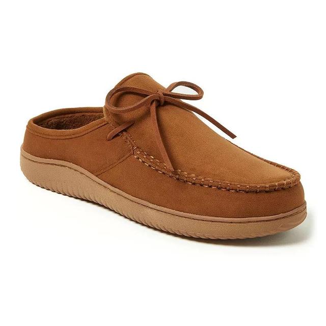 Dearfoams Fowler Mens Moccasin Toe Clog Slippers Brown Product Image